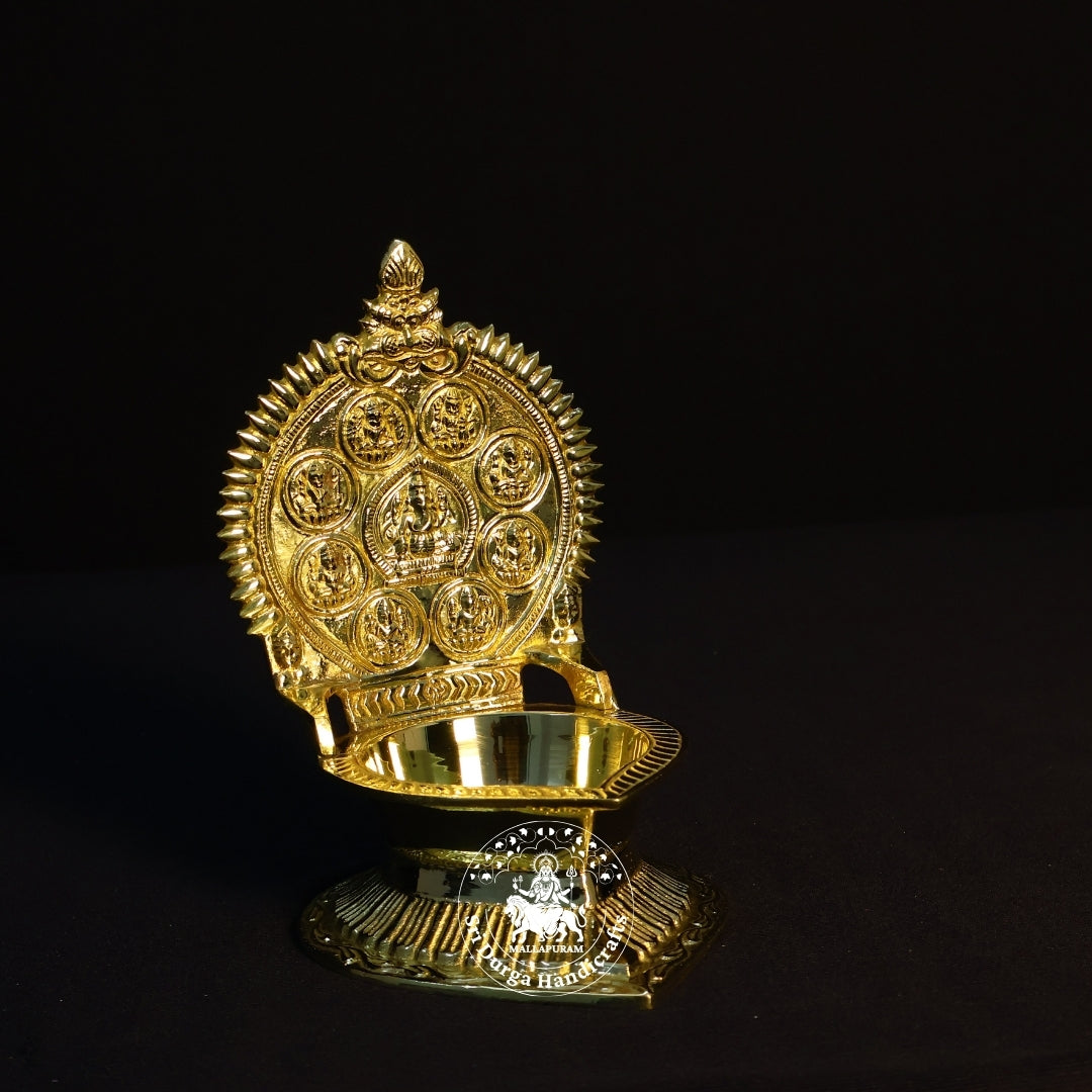 Brass Astalakshmi Vilakku – Size No:6