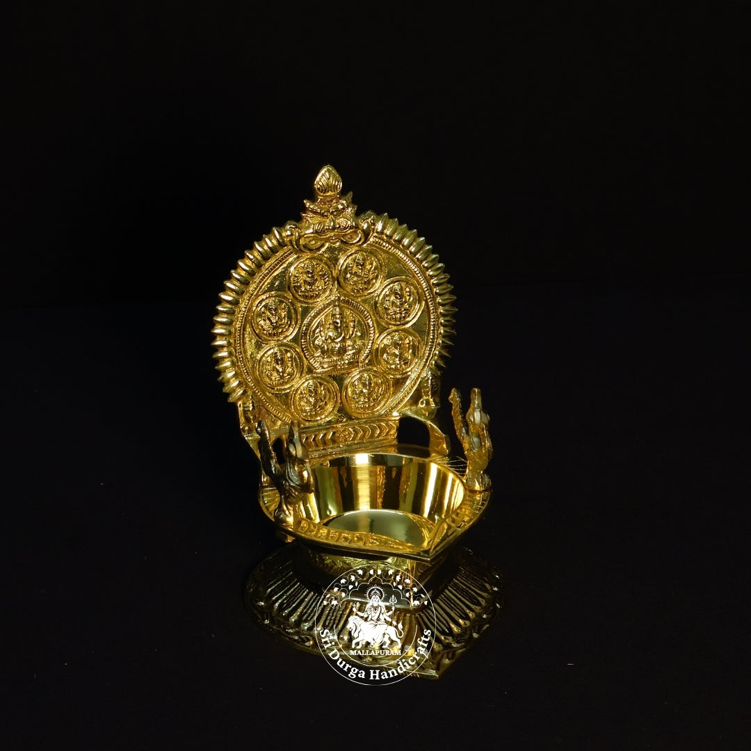 Brass Astalakshmi Vilakku – Size No:7