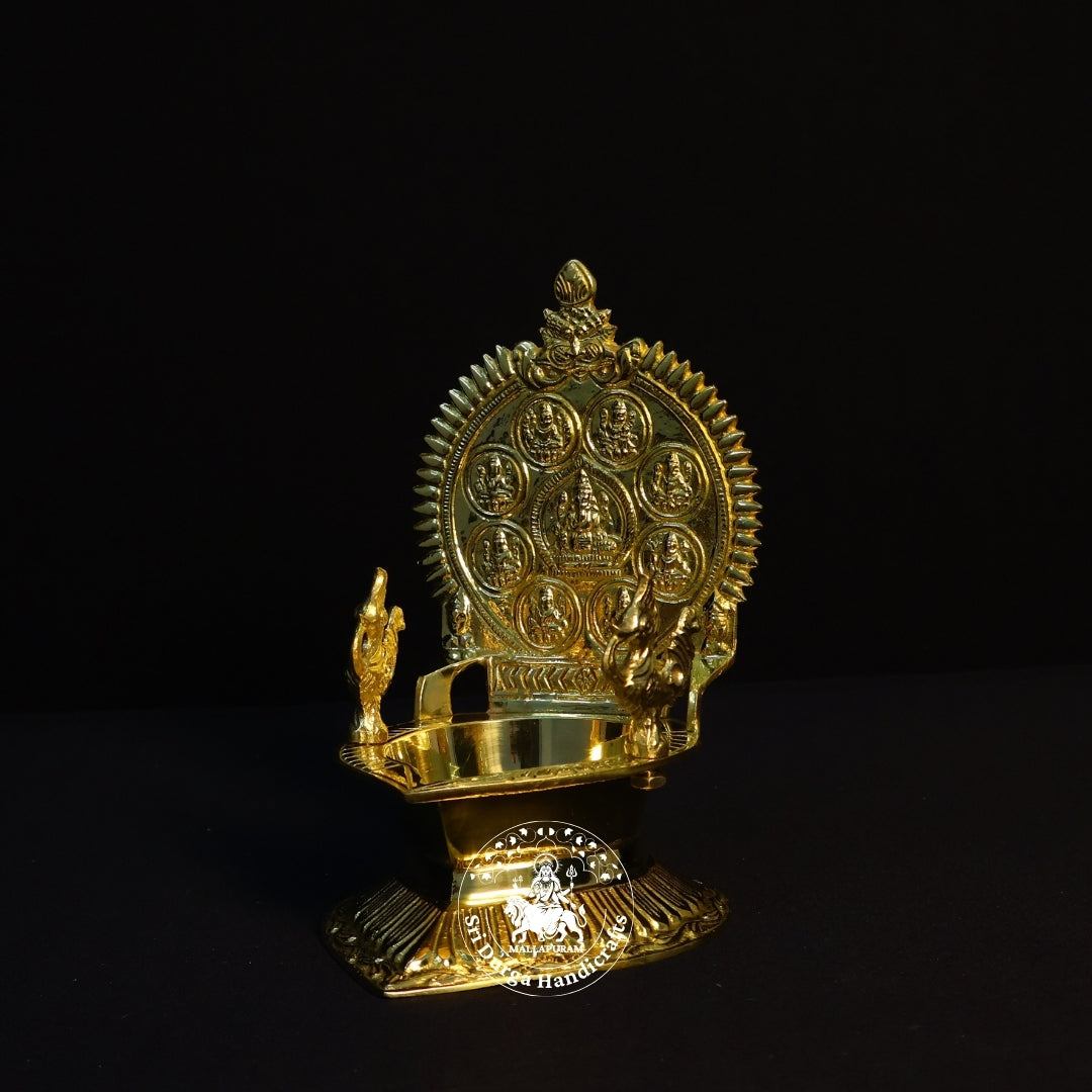 Brass Astalakshmi Vilakku – Size No:8