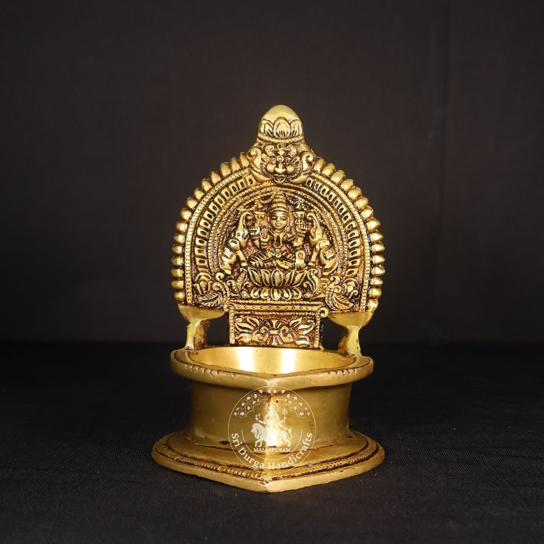 6" Inch Brass Gajalakshmi Deep