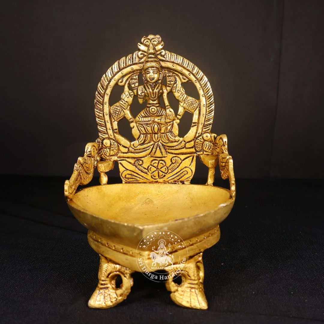 6" Inch Brass Gajalakshmi Deep