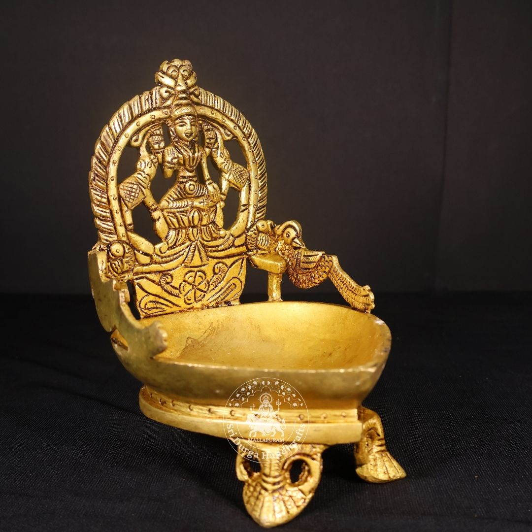 6" Inch Brass Gajalakshmi Deep