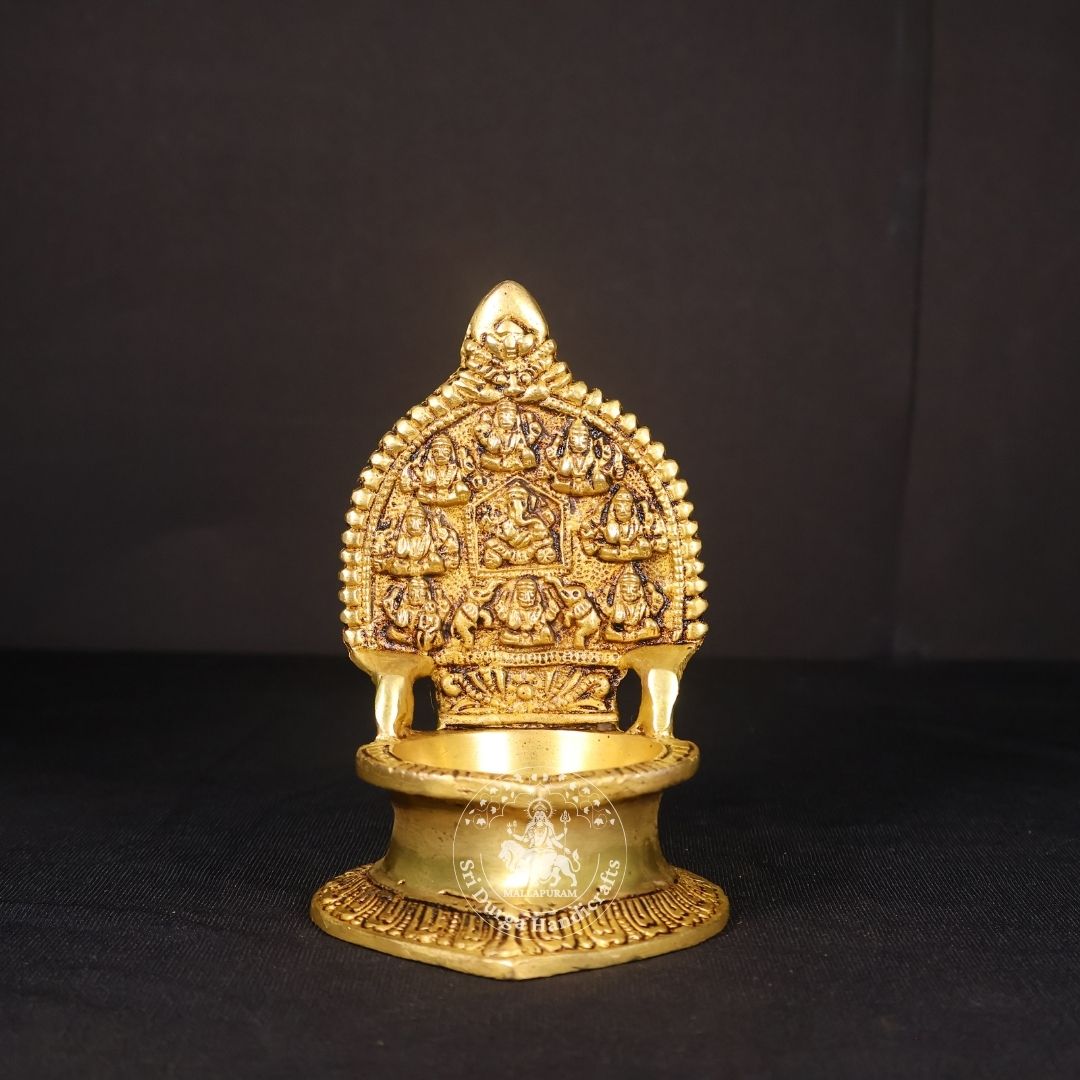 5" Inch Brass Astalakshmi Deep