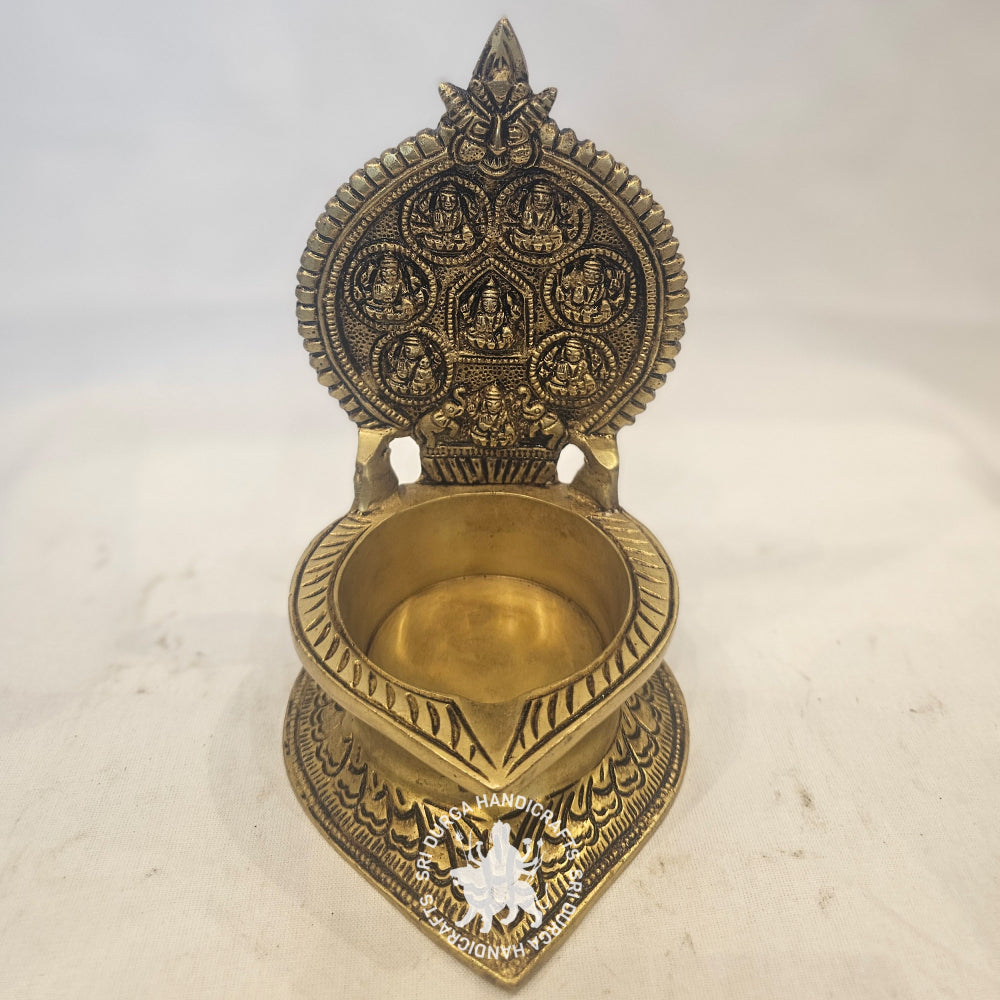 7" inch Brass Astalakshmi Vilakku