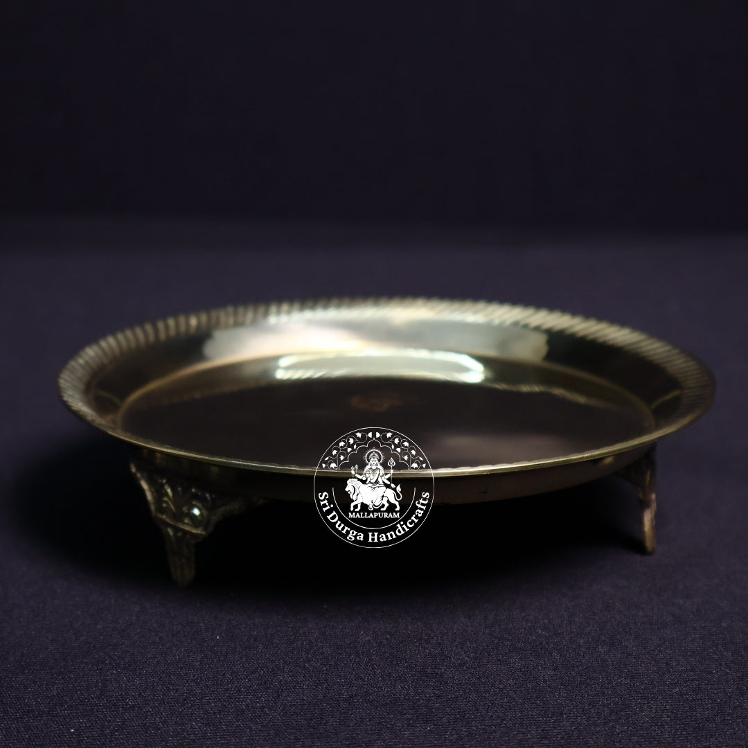Brass Pintray Plain with Base – Size No:9