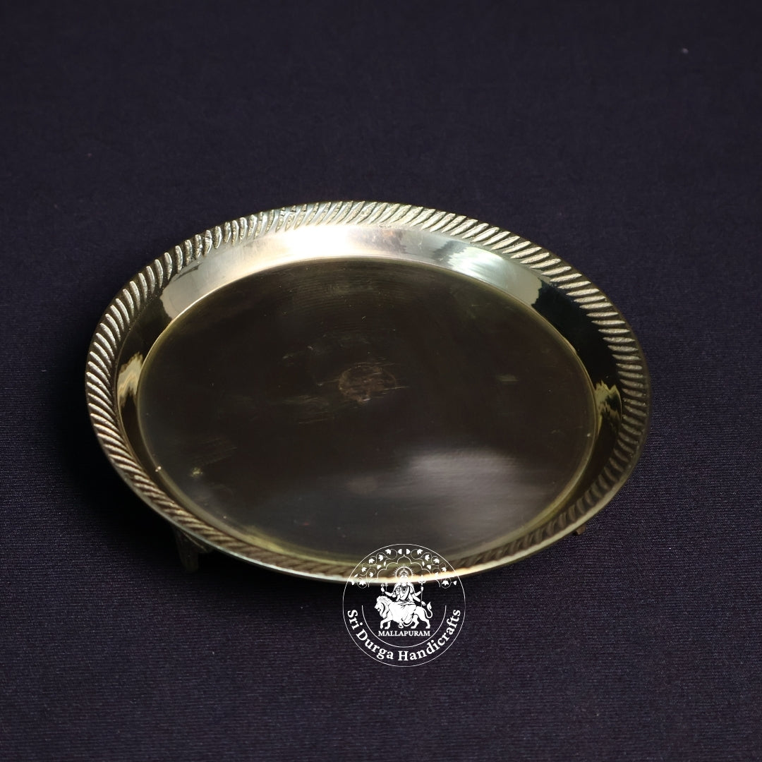 Brass Pintray Plain with Base – Size No:9