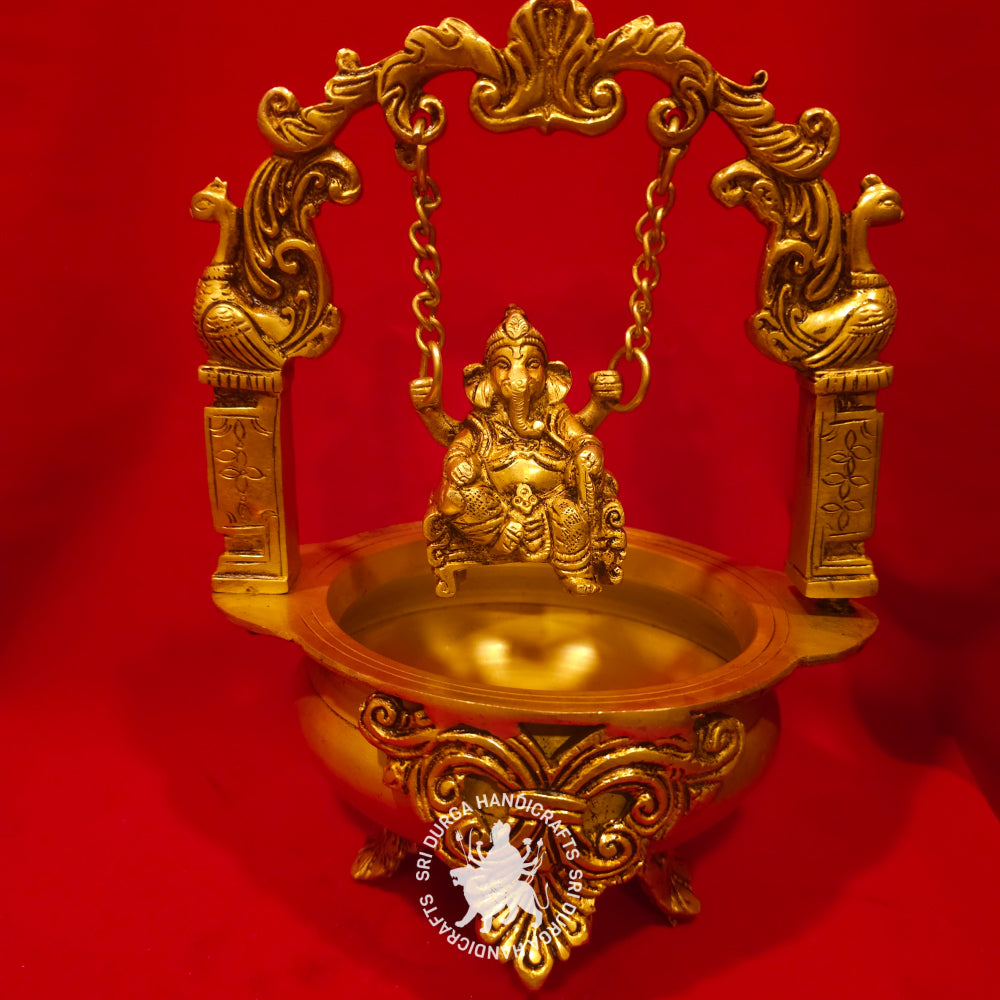 10" inch Unjal Ganesh Urli