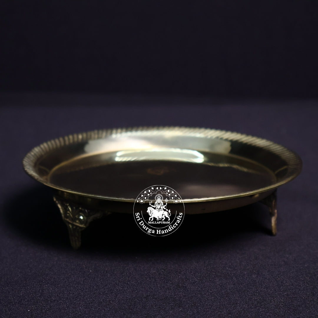 Brass Pintray Plain with Base – Size No:6