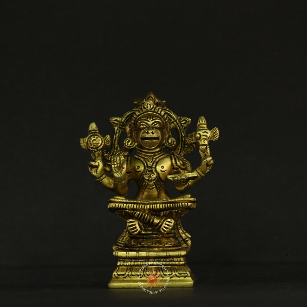 4" inch Brass Hanuman Idol