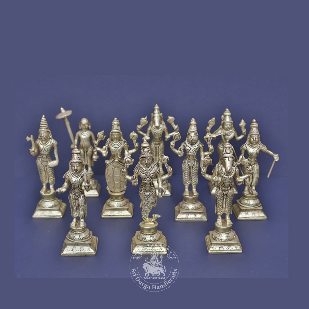 6" Inch Brass Vishnu Dasavataram