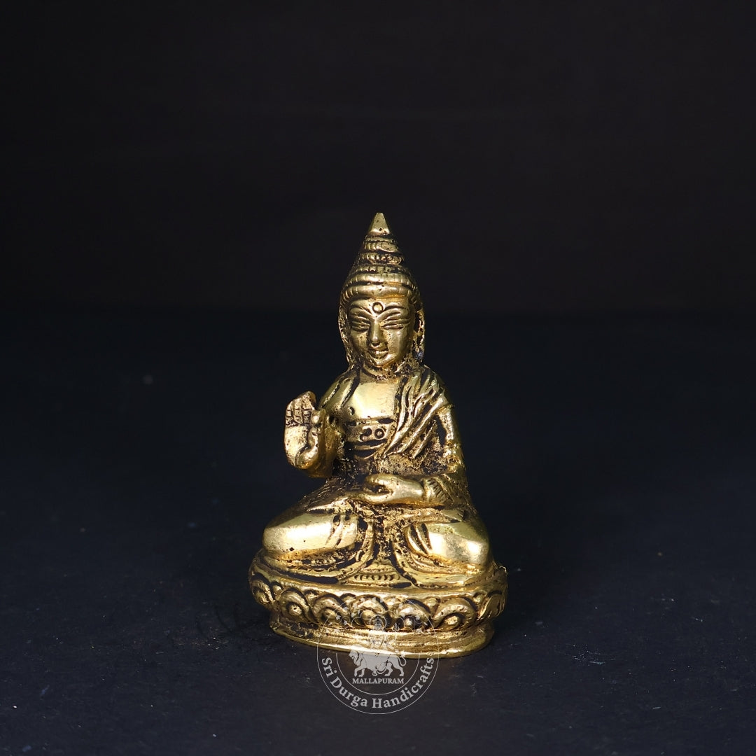 3" Inch Brass Buddha Idol