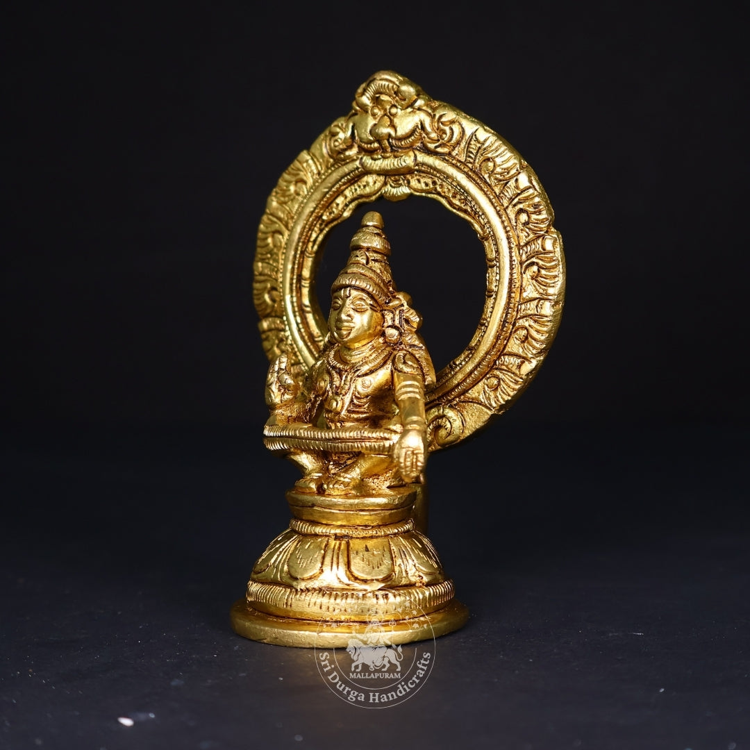 4" Inch Brass Iyappan Idol