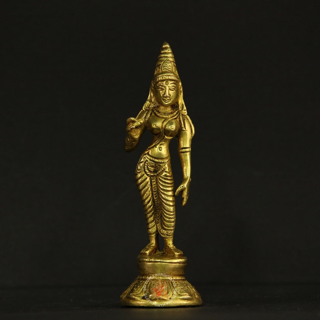 6" inch Sivagami Graceful Brass Sculpture