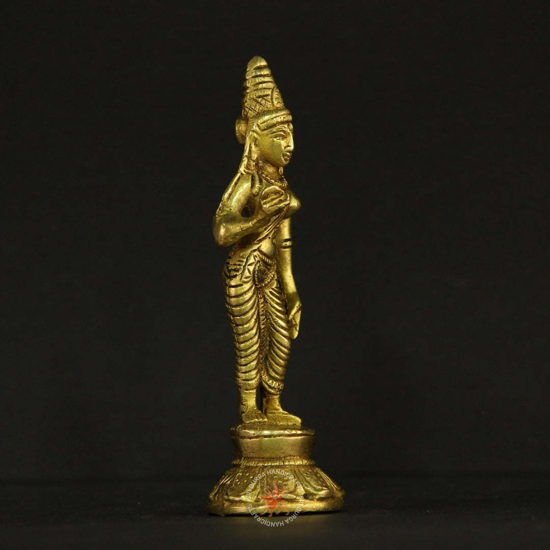 6" inch Sivagami Graceful Brass Sculpture