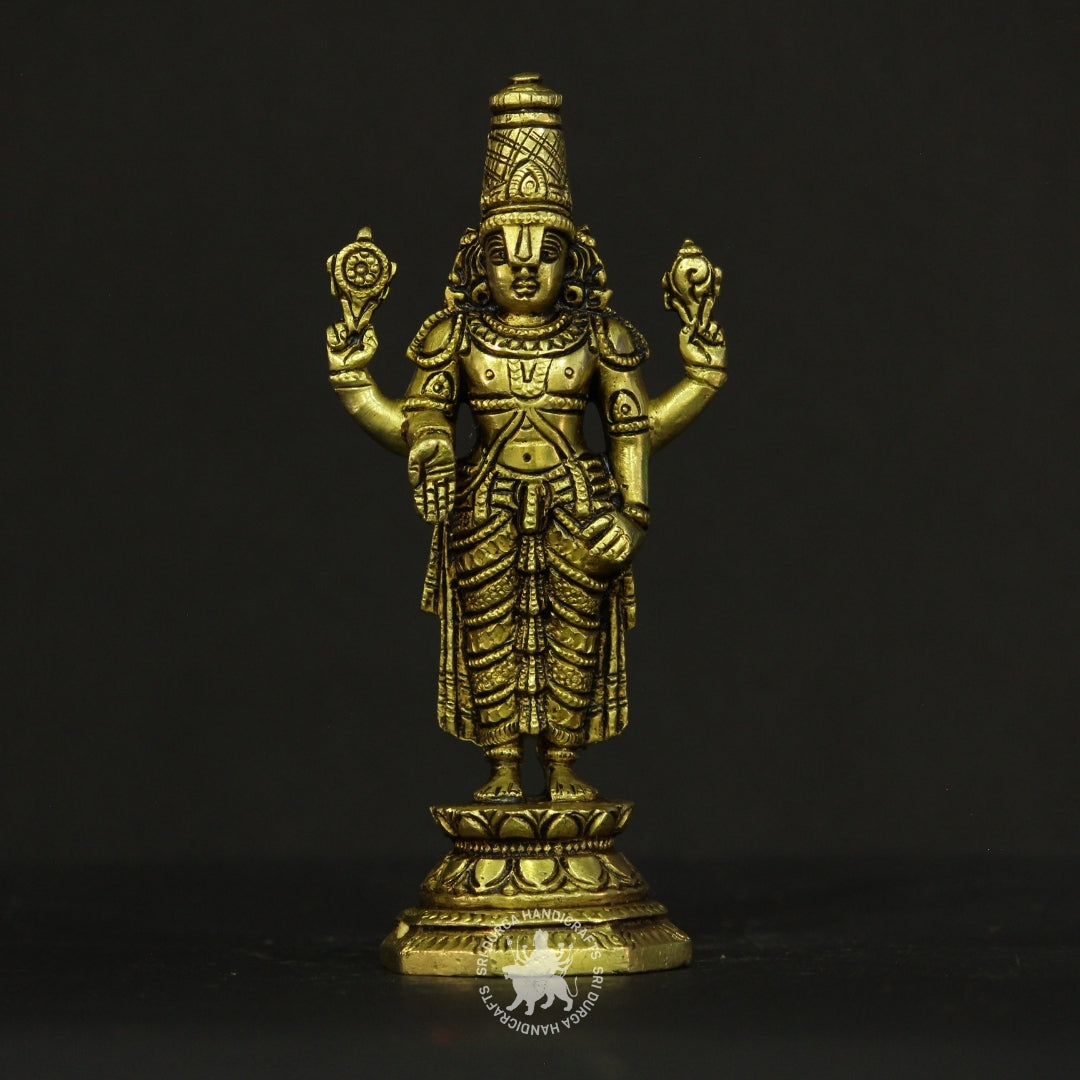 6" inch Sacred Perumal Brass Idol