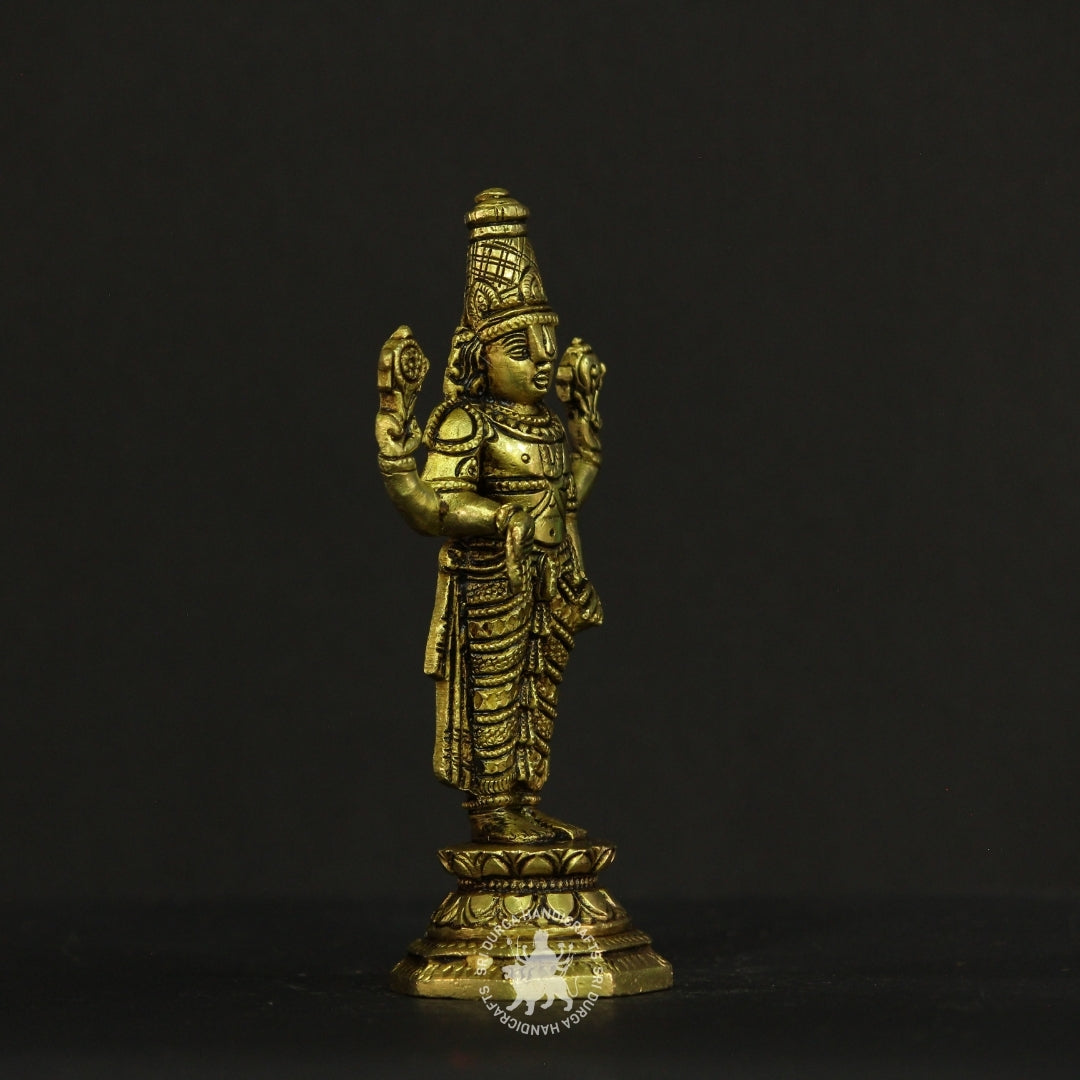 6" inch Sacred Perumal Brass Idol