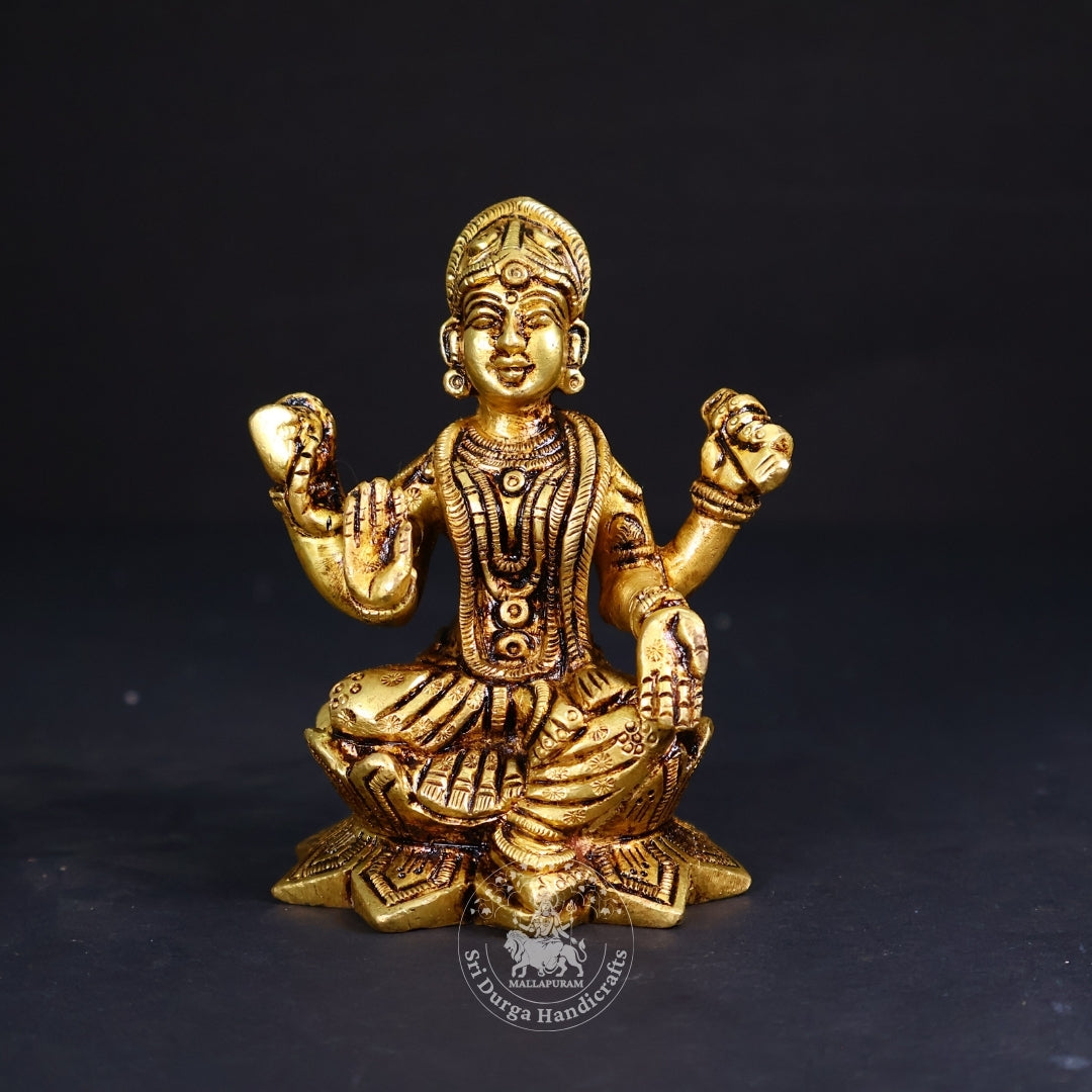 4" Inch Brass Lotus Balathirupurasundari
