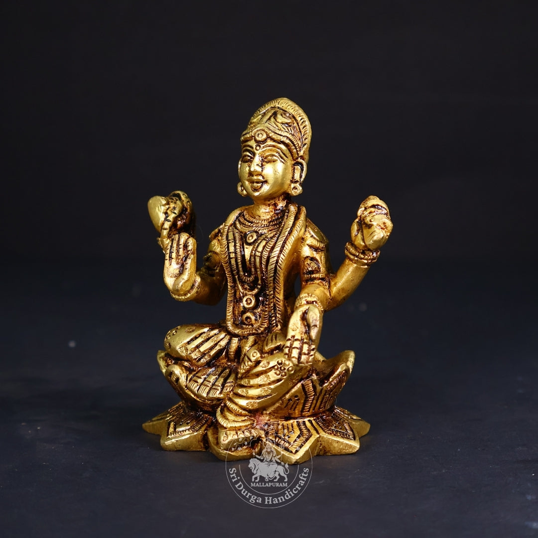 4" Inch Brass Lotus Balathirupurasundari