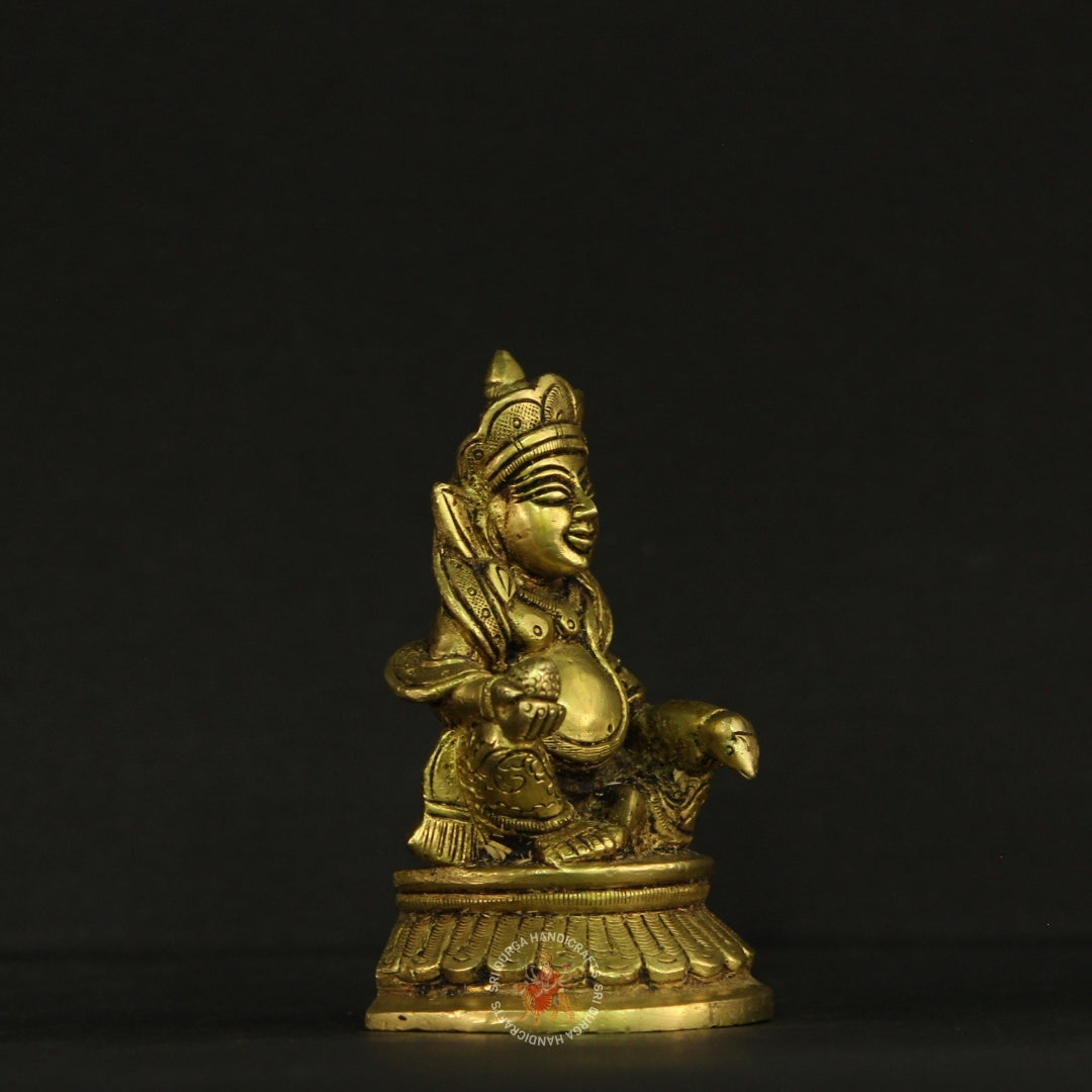 4" inch Kuberan God of Wealth Idol