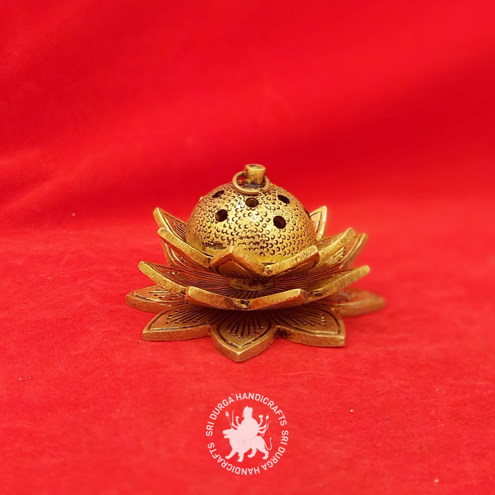 Brass Lotus Dhoop Stand