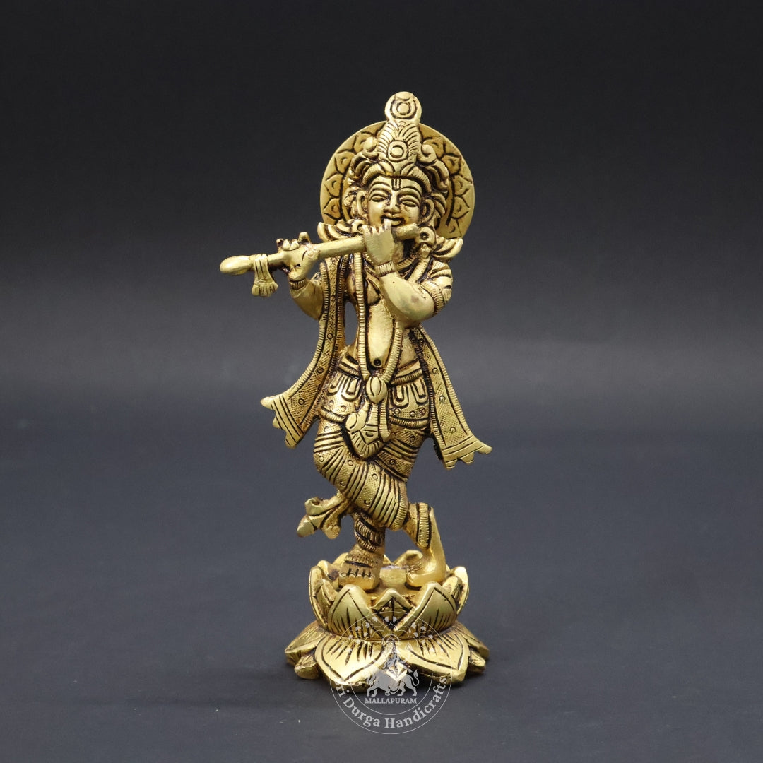 7" Inch Brass Kamal Krishna
