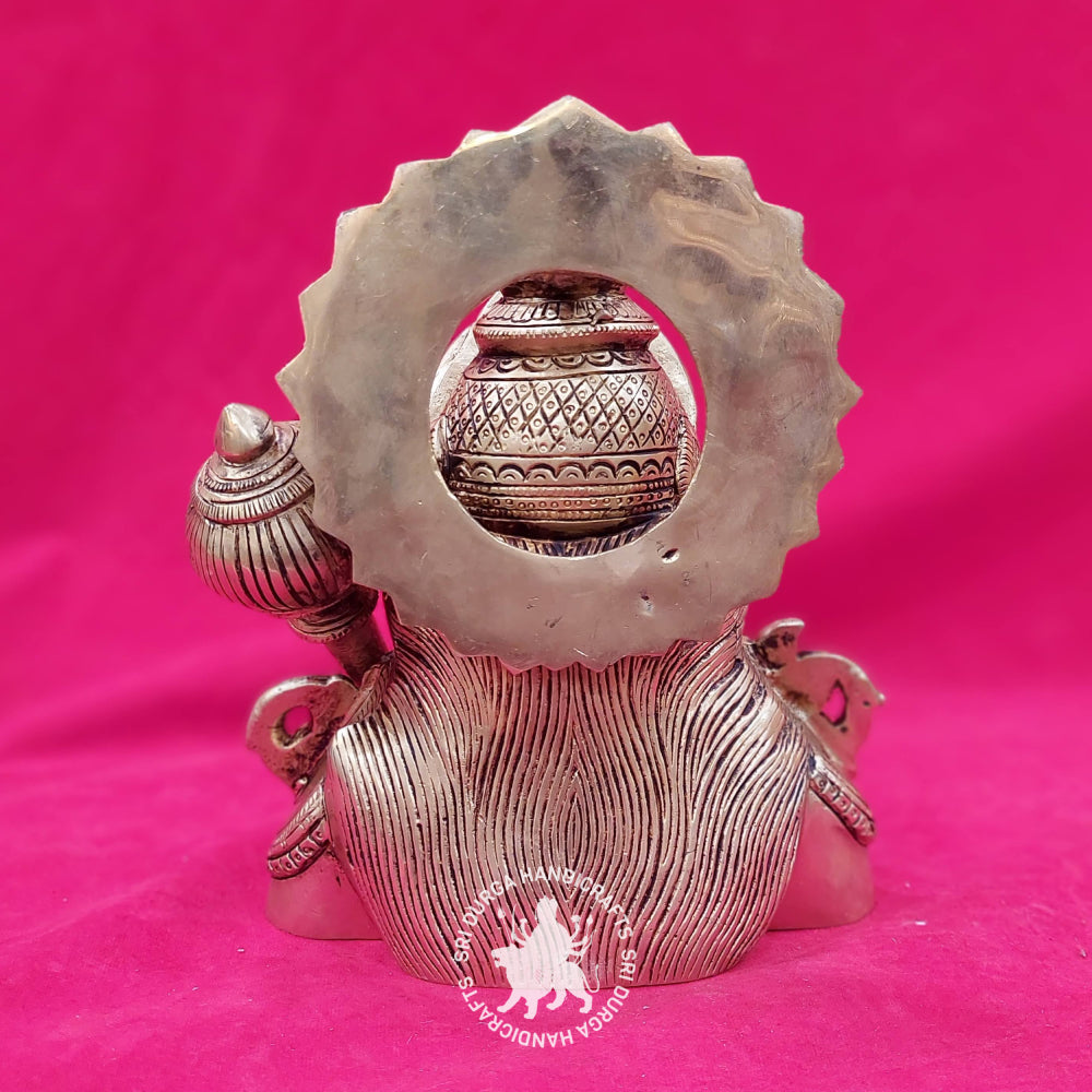 8" Inch Brass Hanuman Face Idol