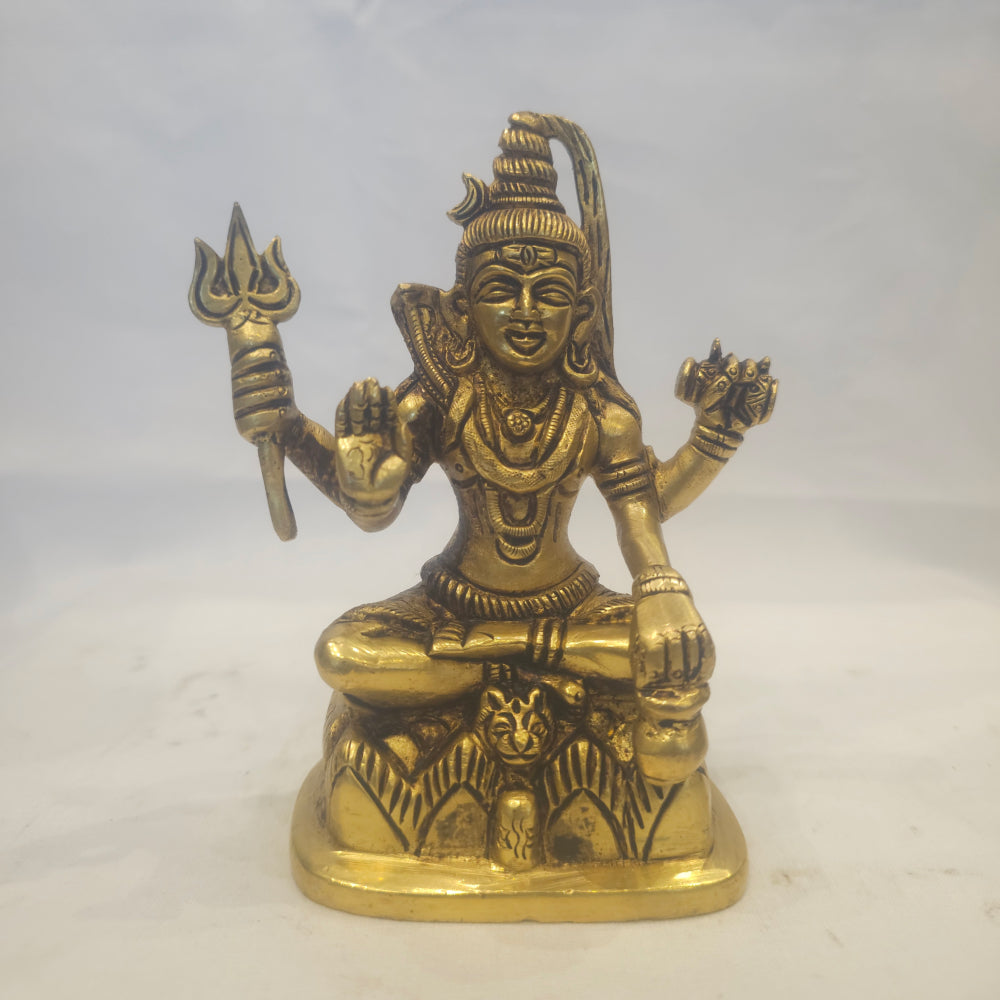 6" inch Lord Shiva Brass Idol