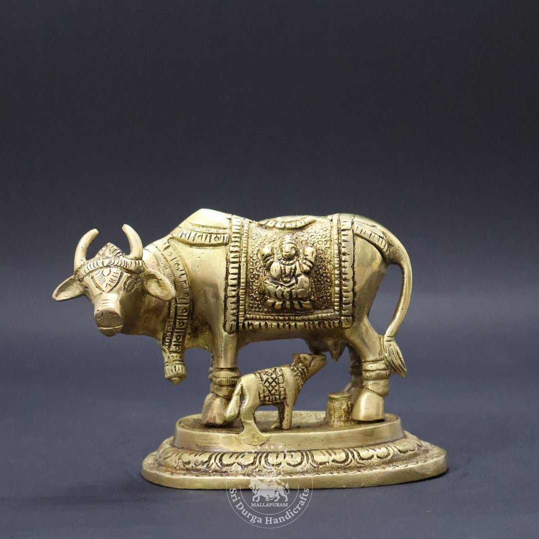 4" Inch Brass Lakshmi & Ganesh Komatha