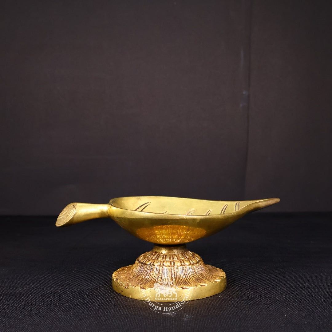 2" Inch Brass Leaf Deep