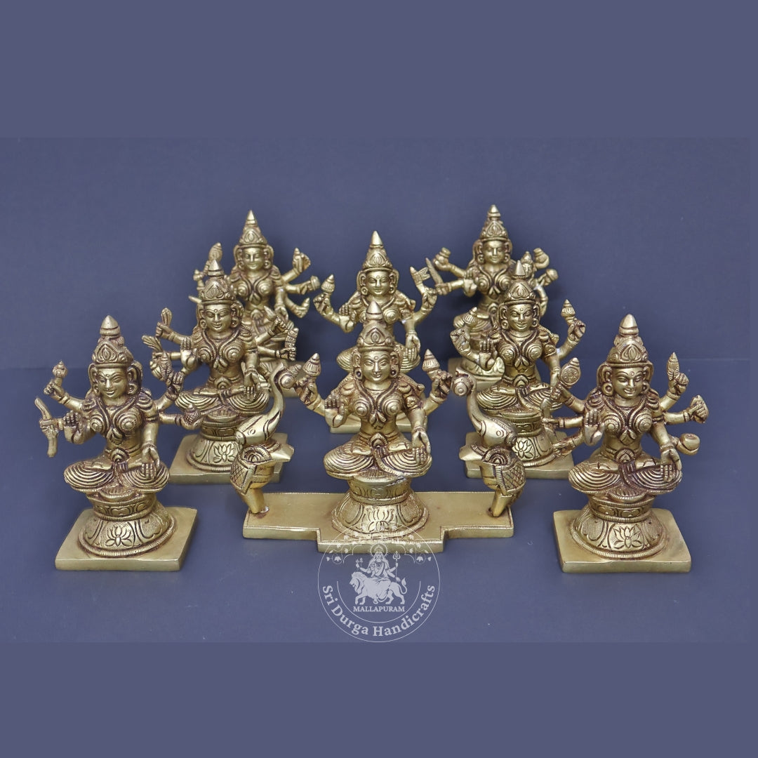 5" Inch Brass Astalakshmi Set