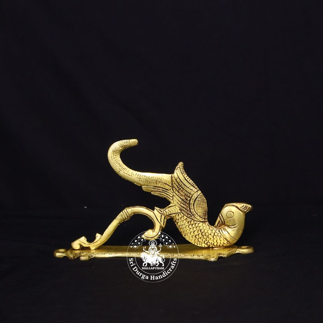 8 Inch Brass Parrot Shelf Bracket
