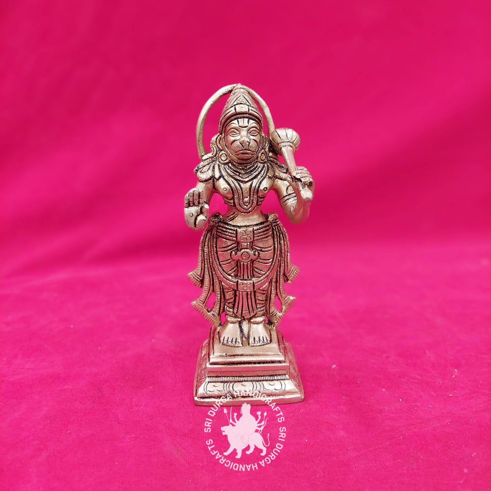 7" Inch Brass Abhaya Hanuman Standing Position Idol