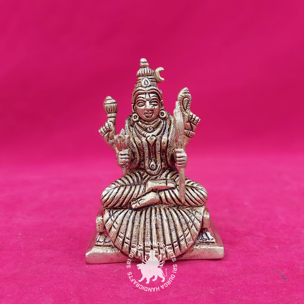 4" Inch Brass Goddess Rajeshwari Idol