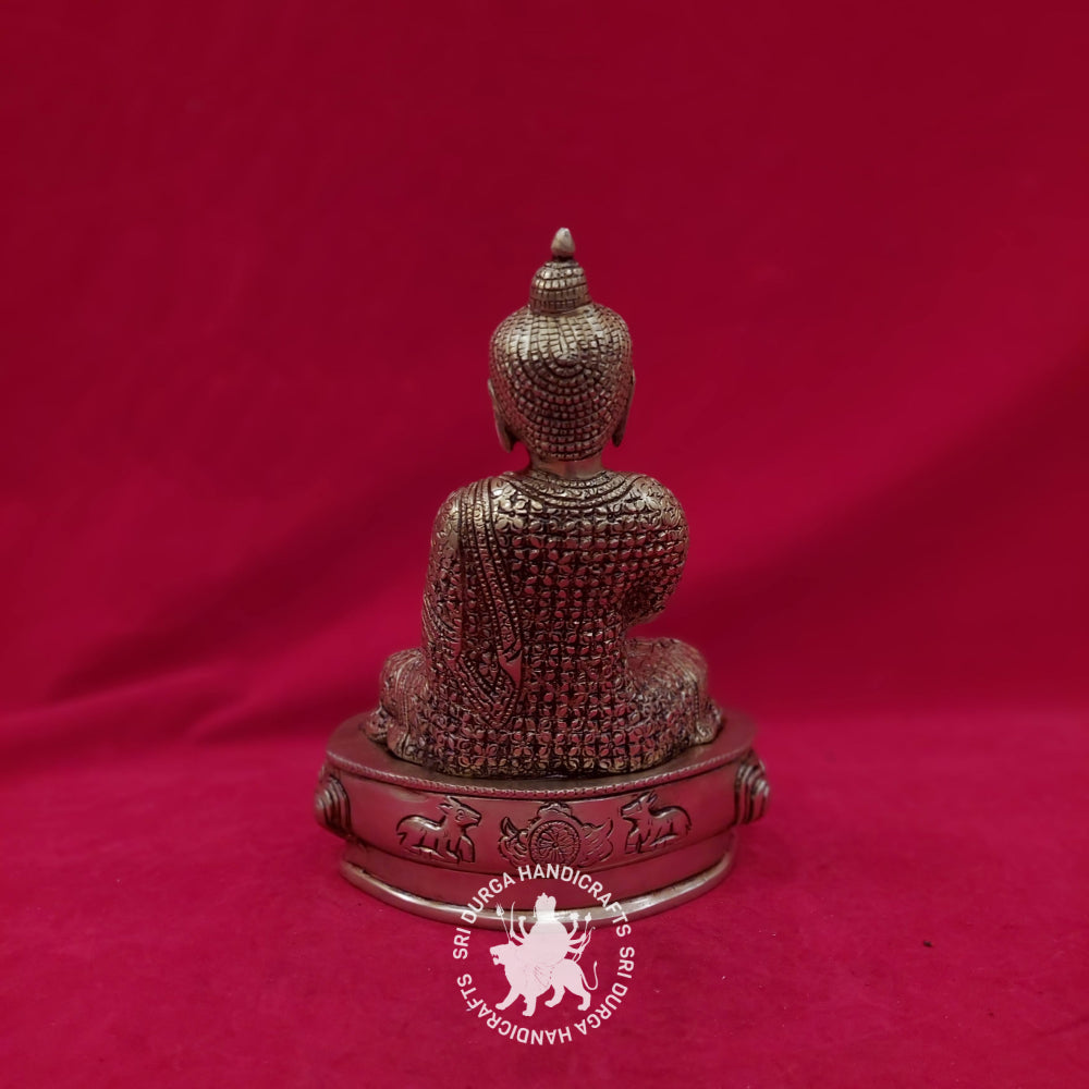 10" Inch Brass Antique Buddha Idol