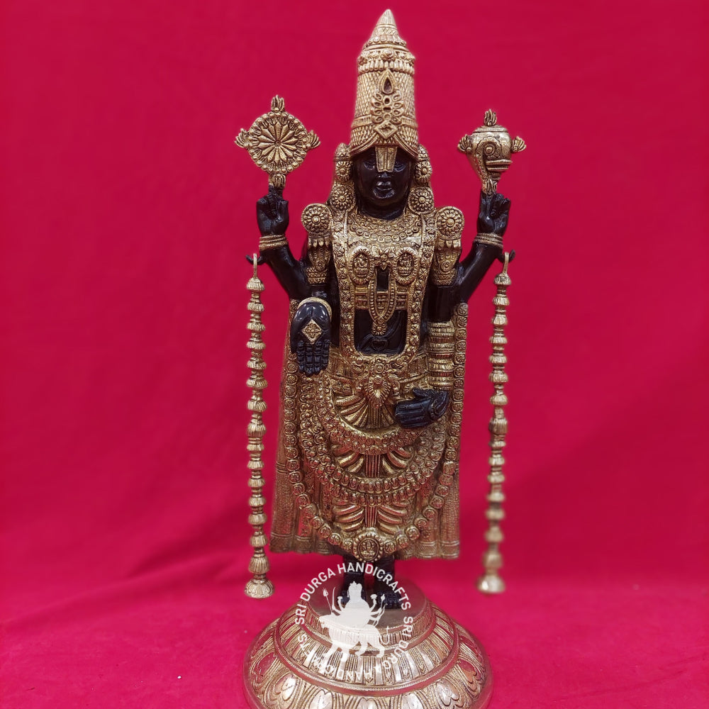 24" inch Brass Black Balaji Idol