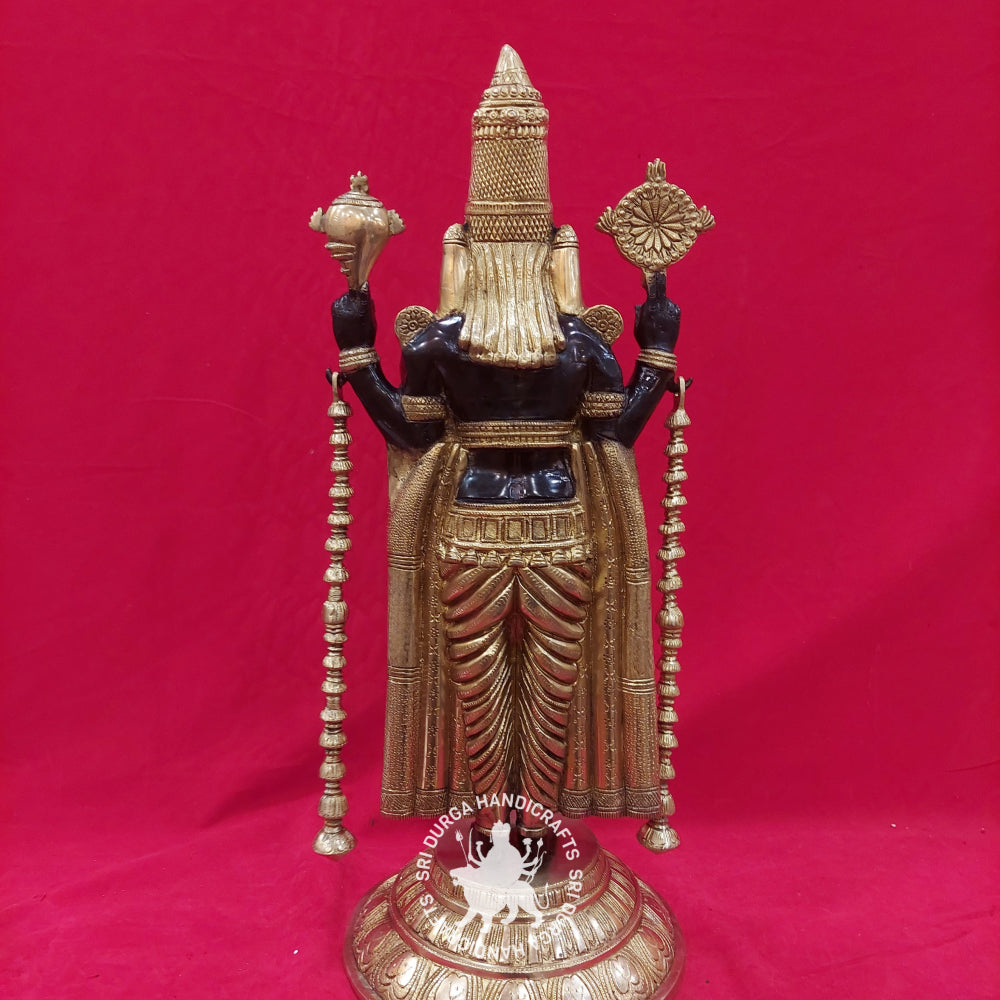24" inch Brass Black Balaji Idol