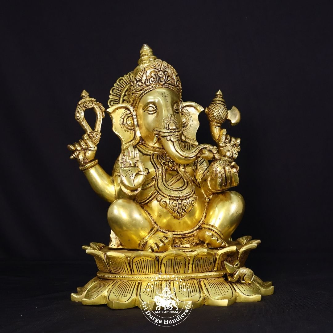 14" Inch Kamal Ganesh Brass Idol