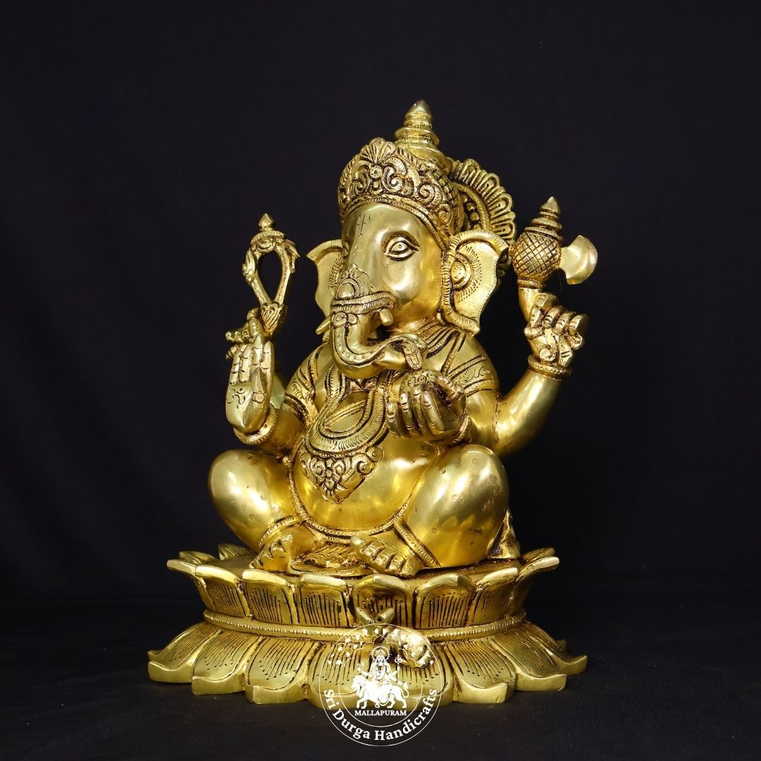 14" Inch Kamal Ganesh Brass Idol