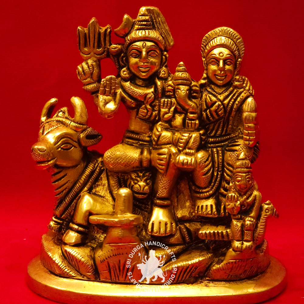 5" inch Brass Sivan Family Idol