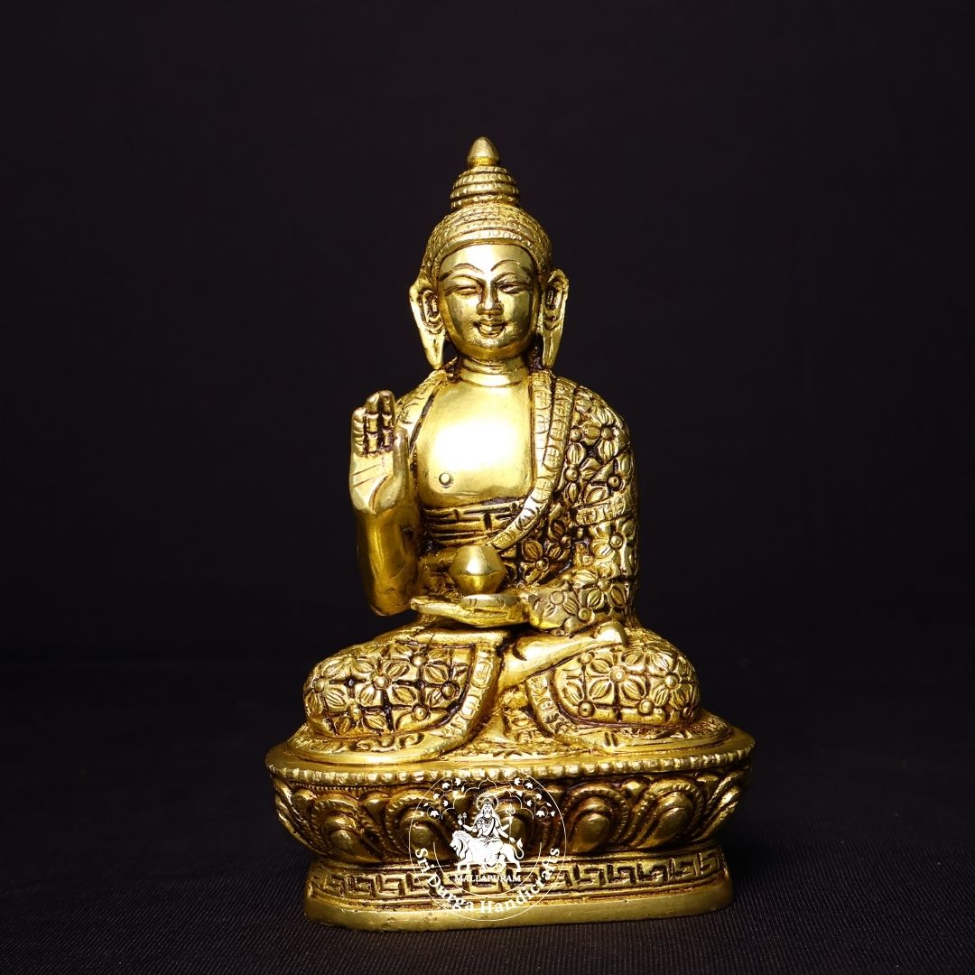 7" Inch Brass New Buddha Idol