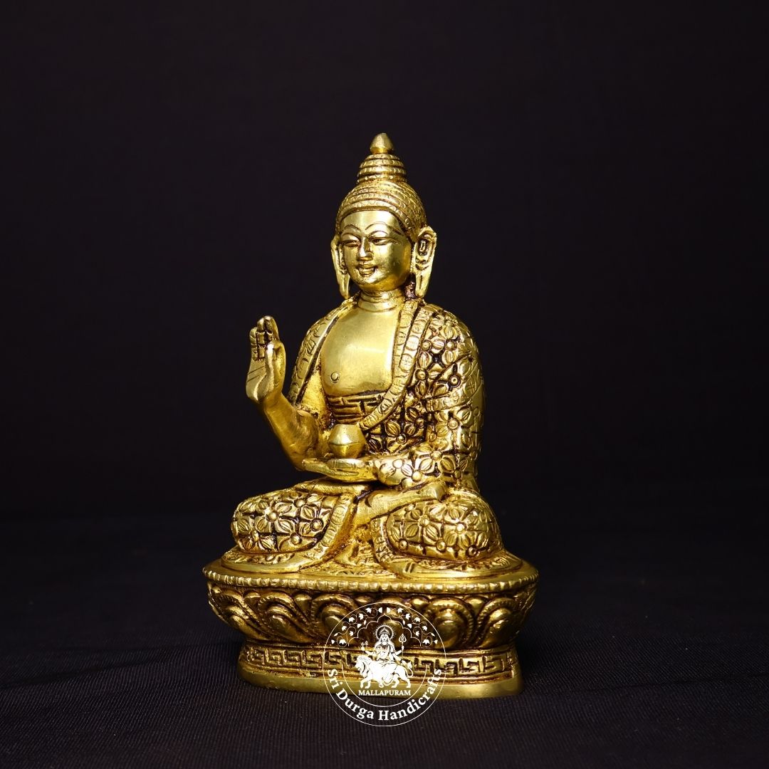 7" Inch Brass New Buddha Idol
