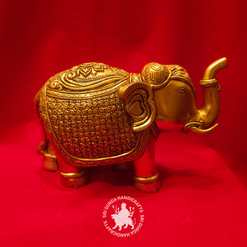 6 inch Elephant - Brass Fancy Idol