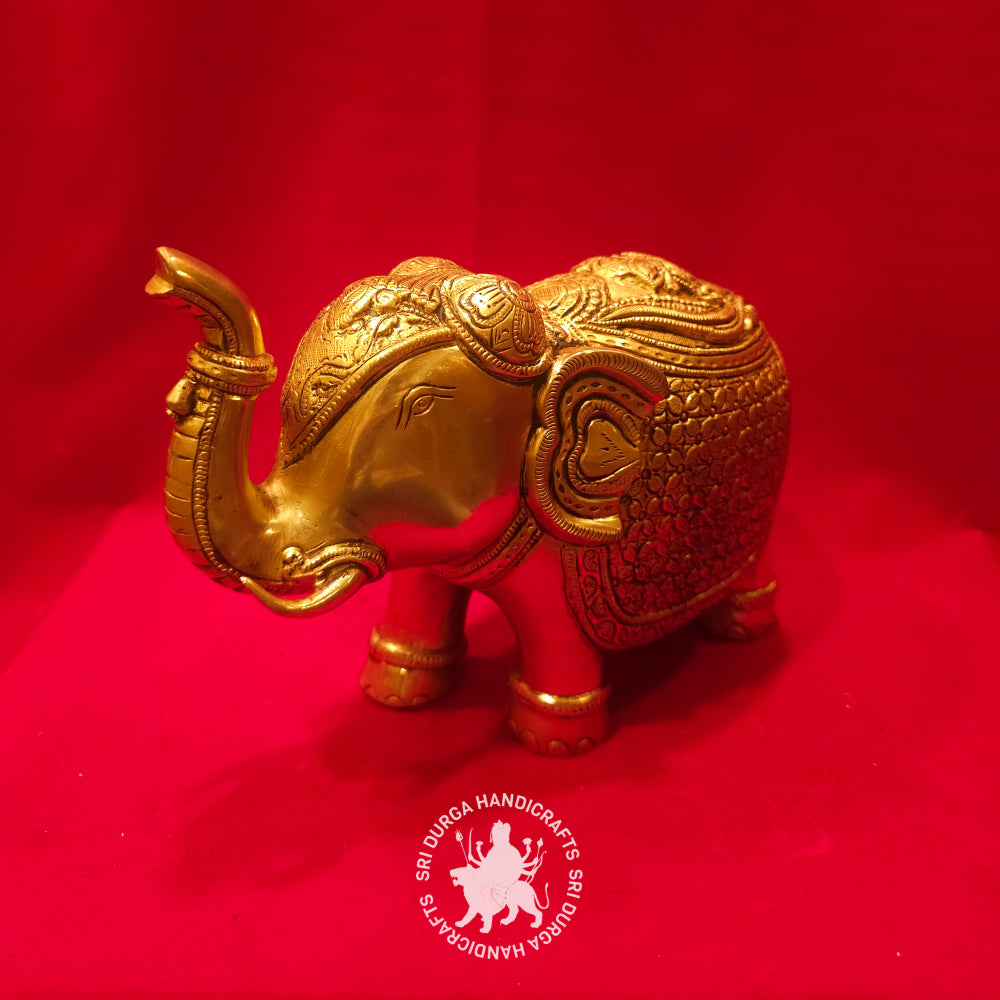 6" inch Elephant - Brass Fancy Idol