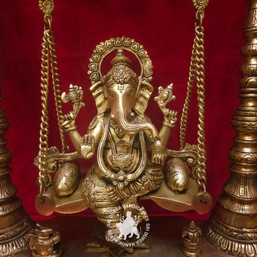 26 inch Lord Ganesh in Oonjal With Bells
