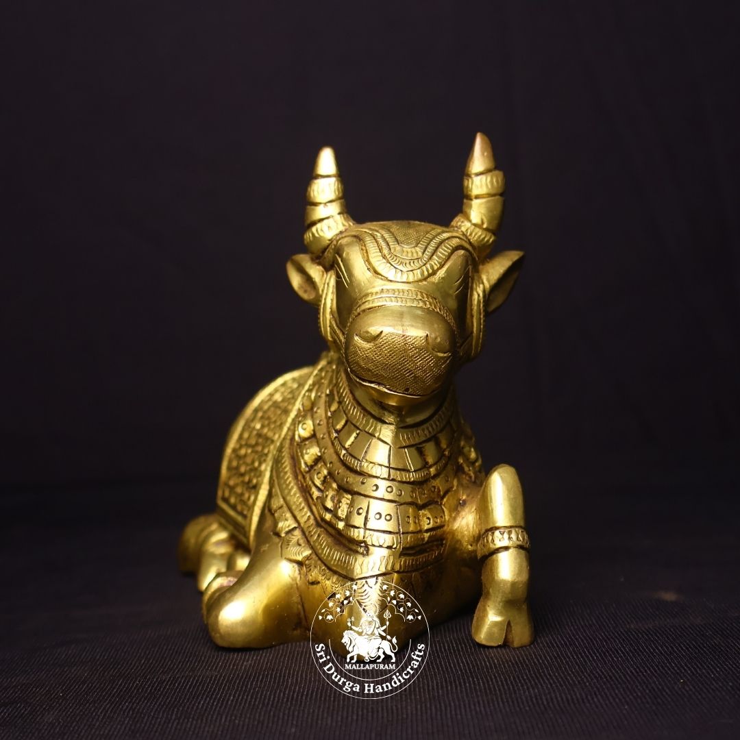 4" Inch Brass Nandhi Idol