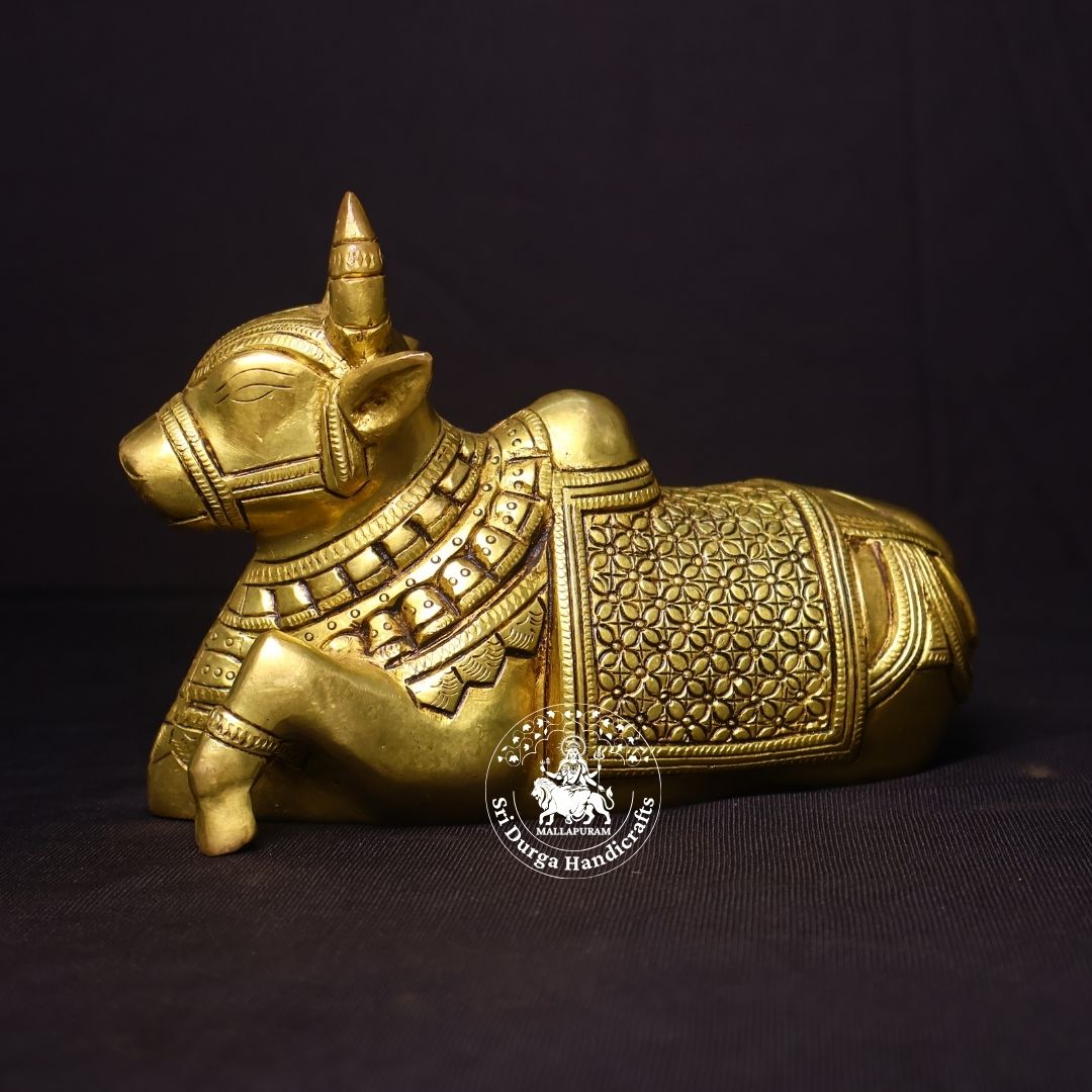 4" Inch Brass Nandhi Idol