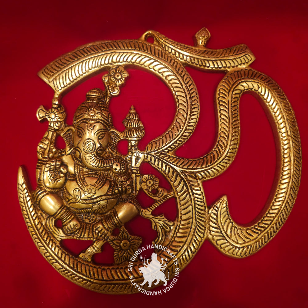 9" inch Om Ganesh Wall Plate