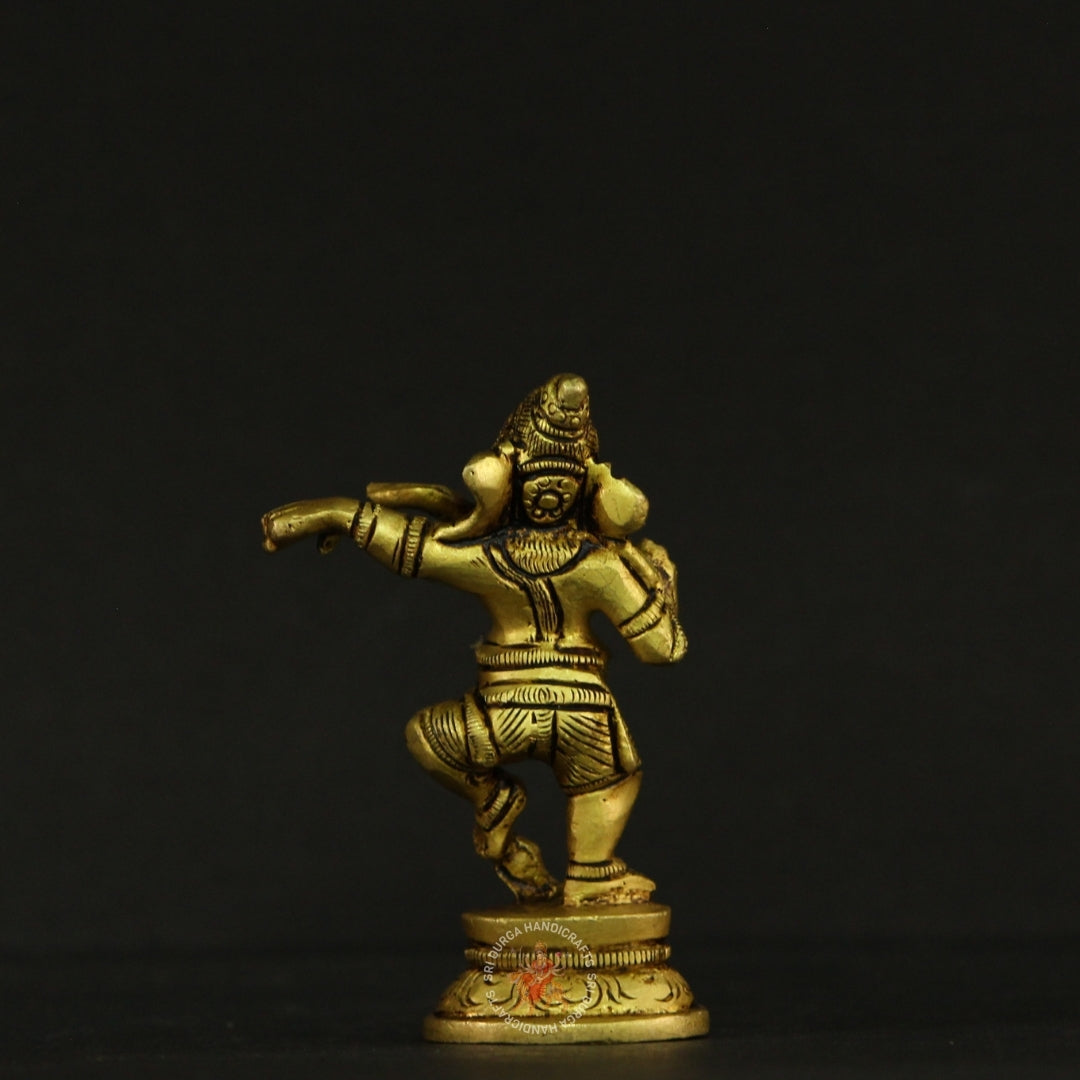 4" inch Dancing Ganesh Brass Idol