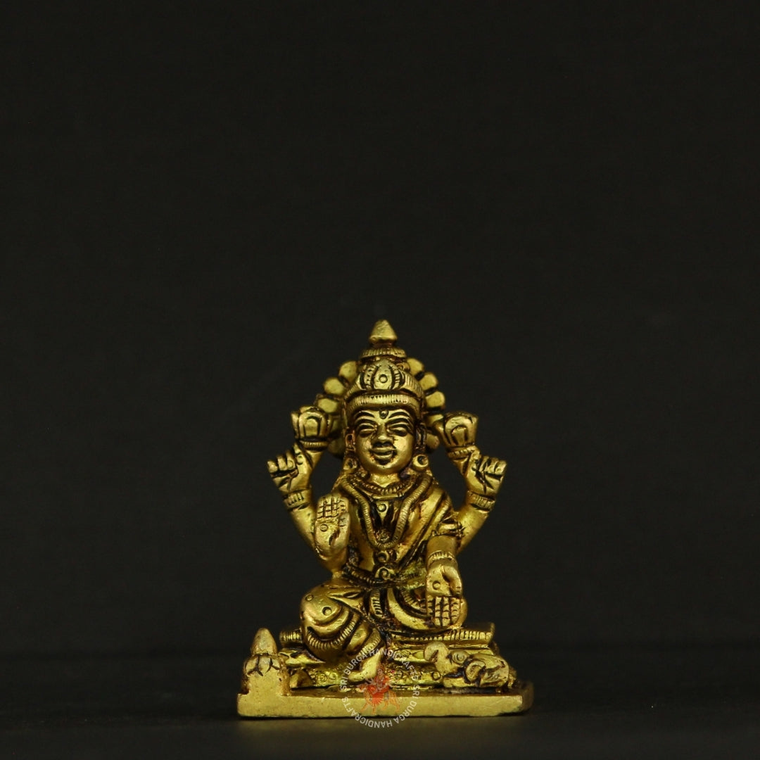 3" inch Double Choki Lakshmi Brass Idol