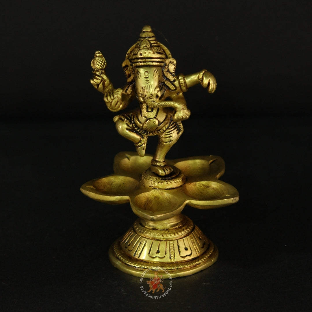 5" inch Dancing Ganesh Diya Lamp